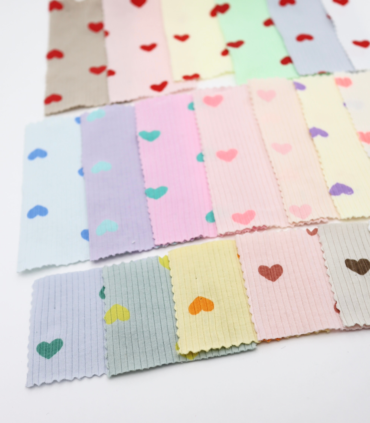 【25SS-029】ハートプリントテレコニット /0.5yあたり=~900円