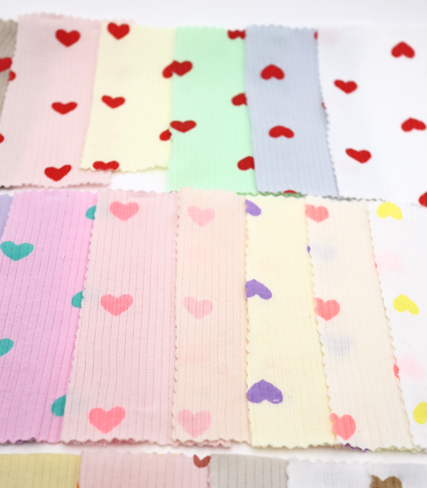 【25SS-029】ハートプリントテレコニット /0.5yあたり=~900円