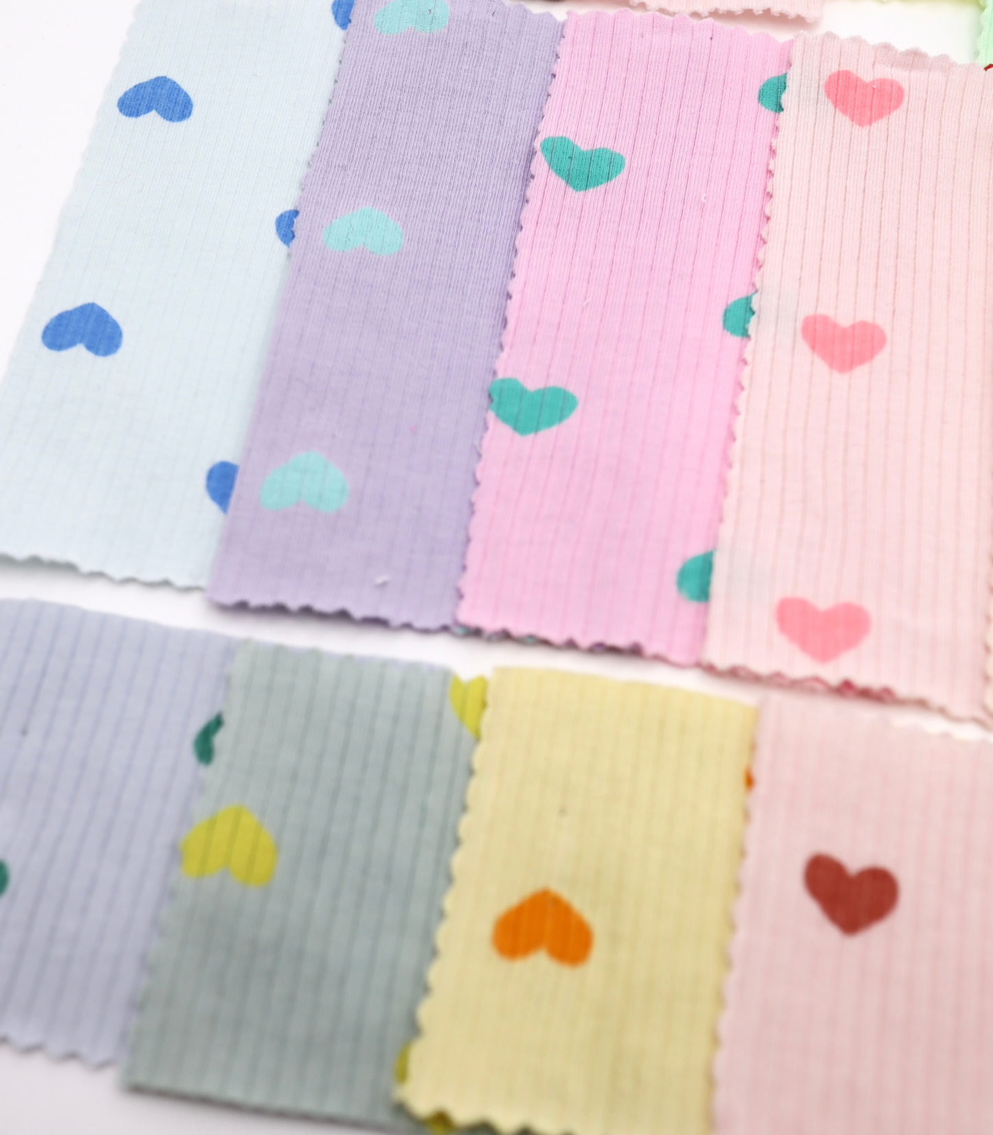 【25SS-029】ハートプリントテレコニット /0.5yあたり=~900円