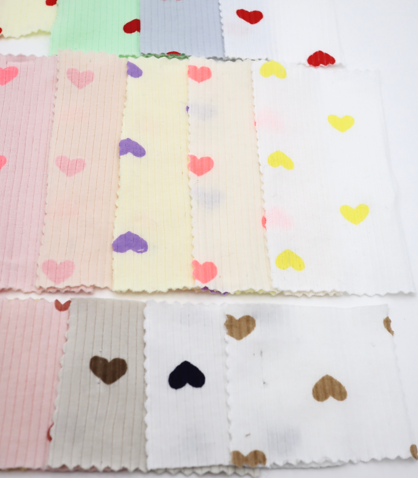 【25SS-029】ハートプリントテレコニット /0.5yあたり=~900円
