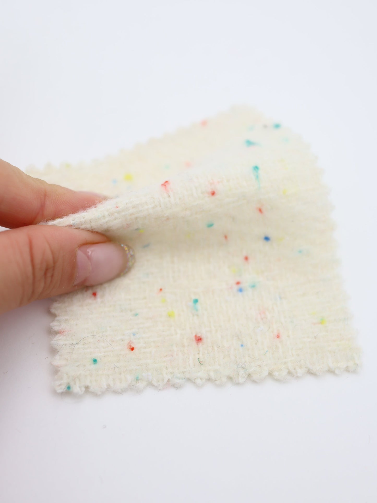 【25AW-036】ウール混カラフルつぶつぶツイード /0.5yあたり=~1160円