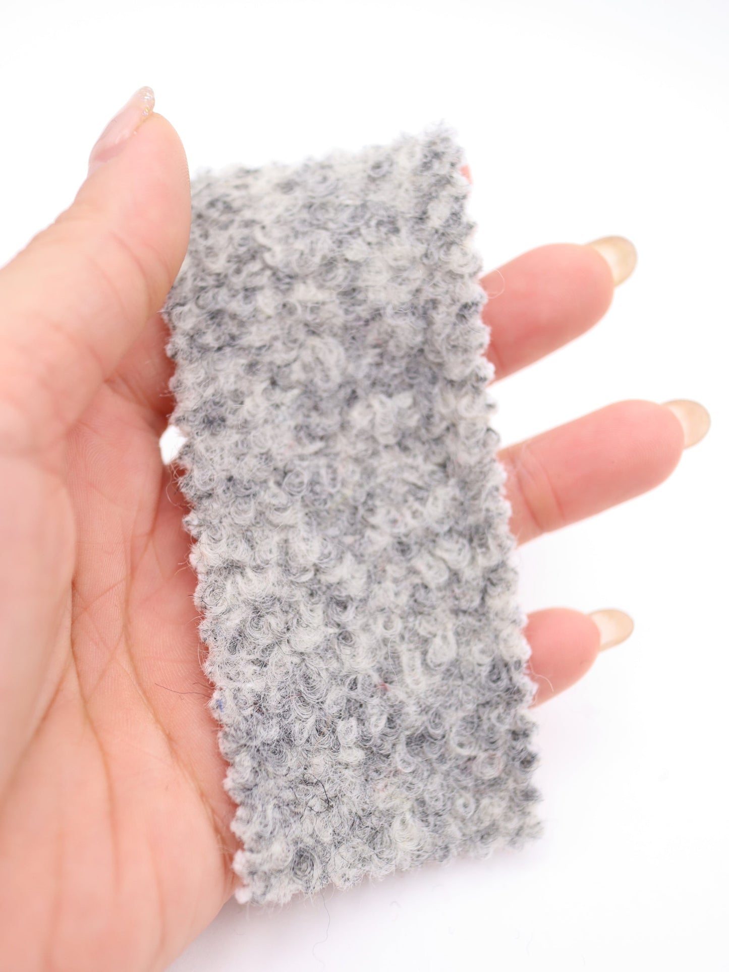 【25AW-010】ウール混くるくる圧縮ブークレニット /0.5yあたり=~1615円