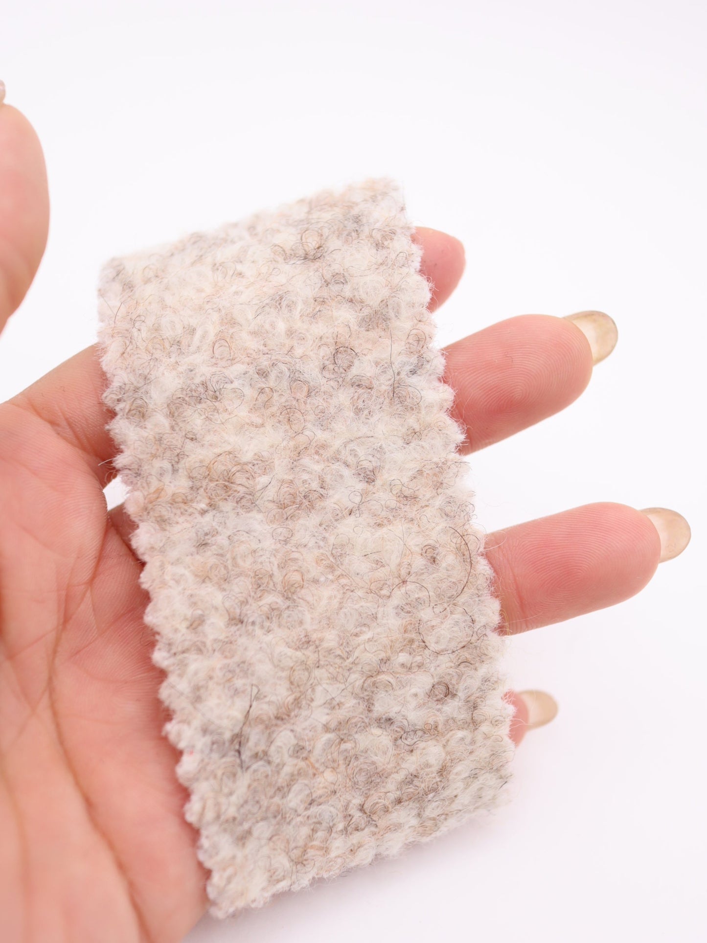 【25AW-010】ウール混くるくる圧縮ブークレニット /0.5yあたり=~1615円