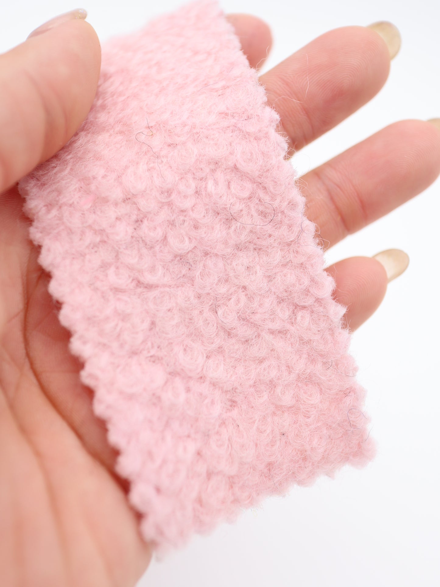 【25AW-010】ウール混くるくる圧縮ブークレニット /0.5yあたり=~1615円