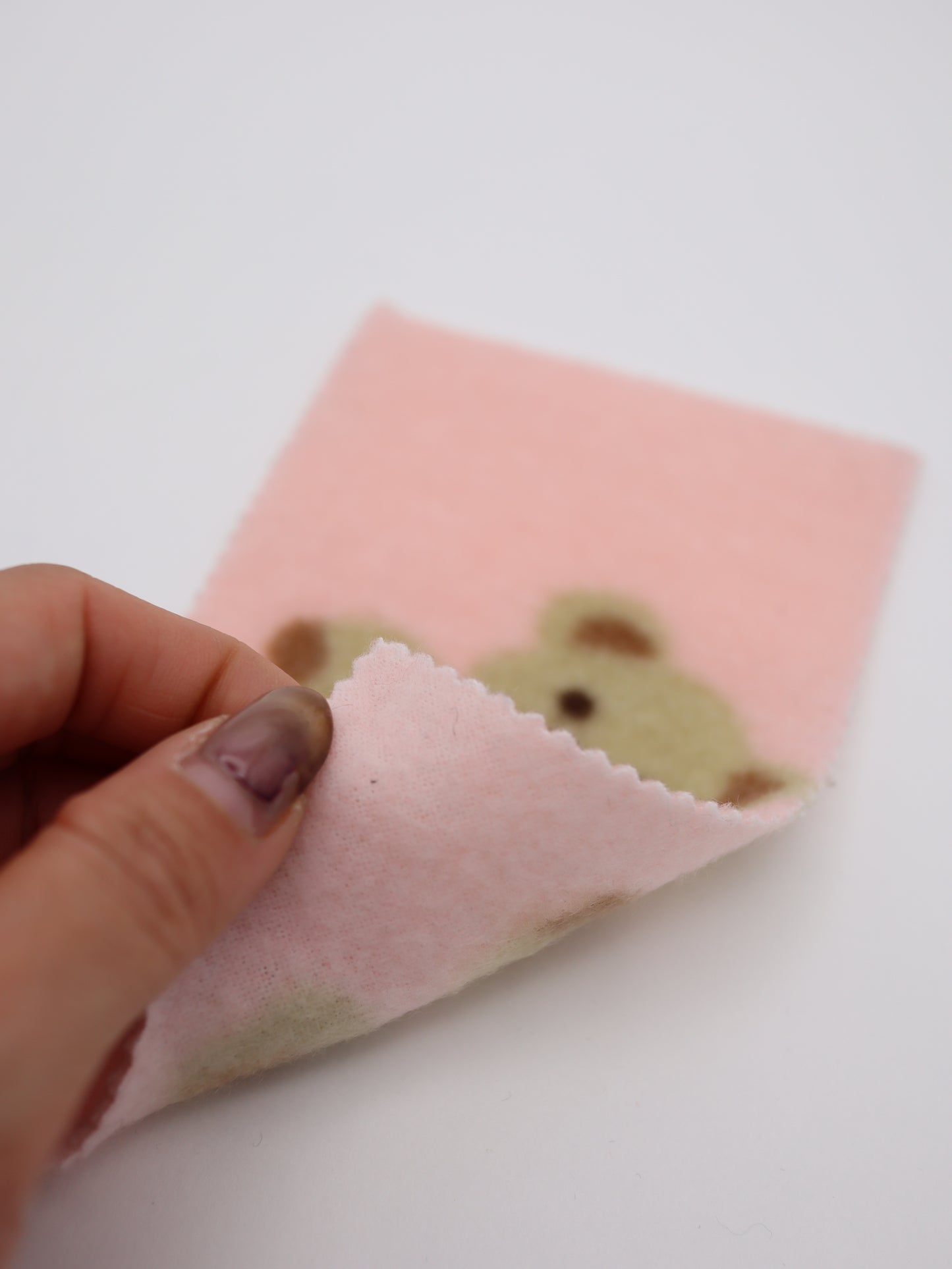 【25AW-161】ふわふわくまちゃん起毛天竺ニット /0.5yあたり=~910円