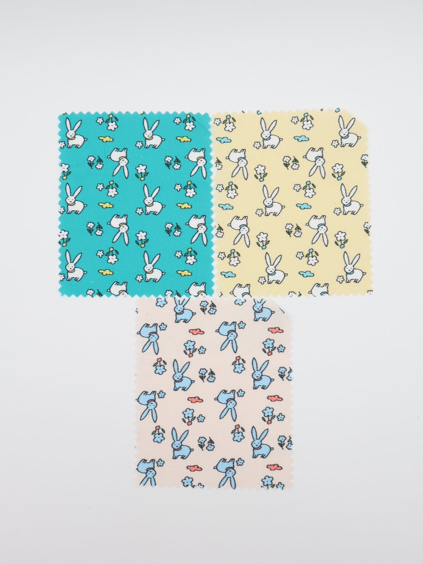 【25AW-020】お花畑うさぎプリント綿ローン /0.5yあたり=~830円
