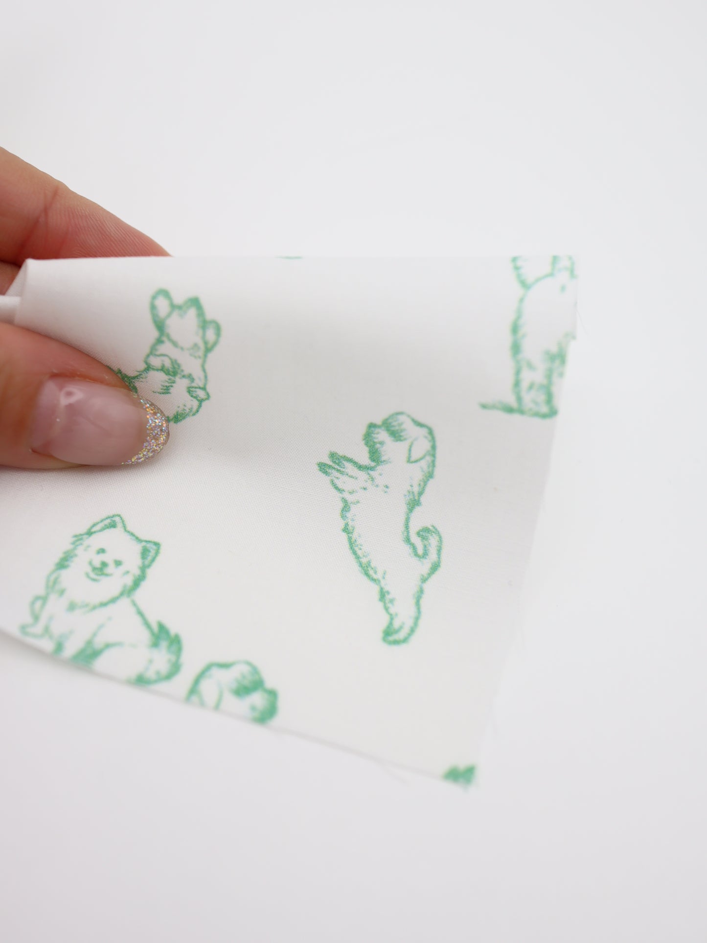 【25AW-047】ころころわんこプリント綿ローン /0.5yあたり=~810円