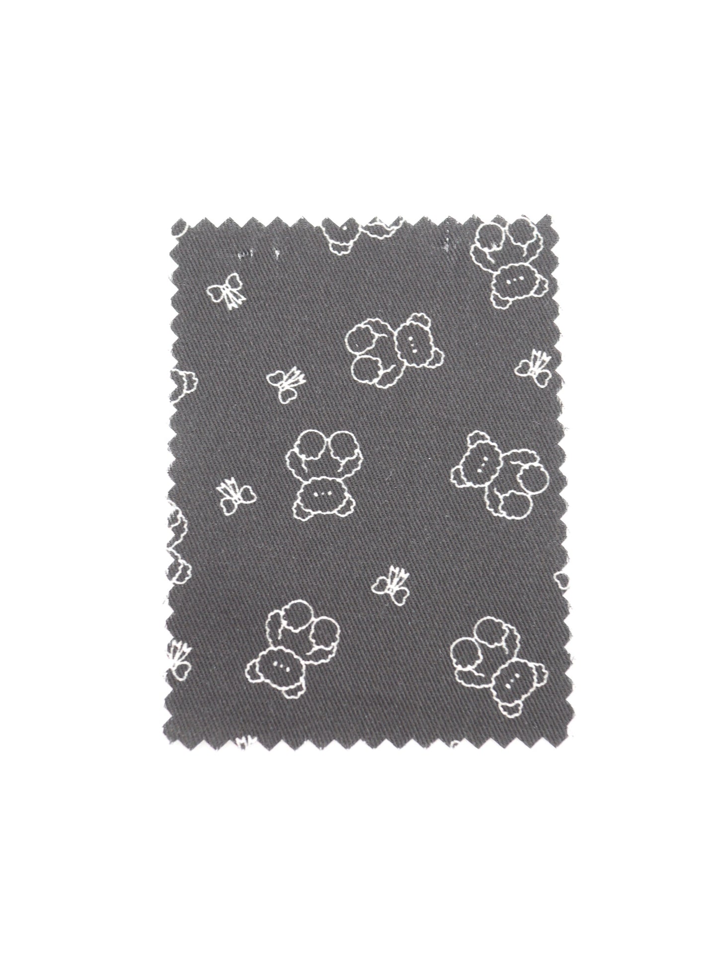 【25AW-022】もこもこくまさん×リボンプリントツイル /0.5yあたり=~960円