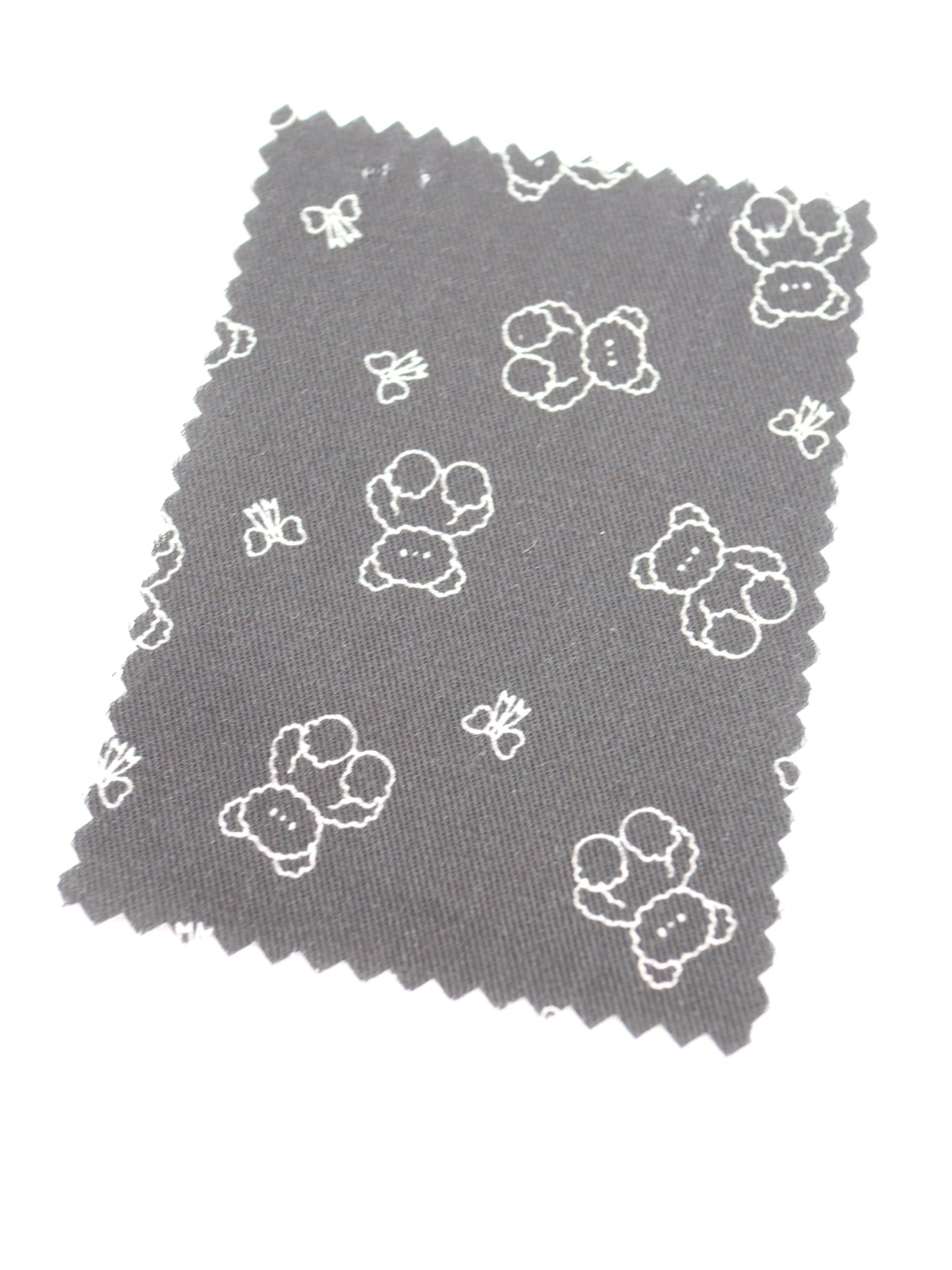 【25AW-022】もこもこくまさん×リボンプリントツイル /0.5yあたり=~960円