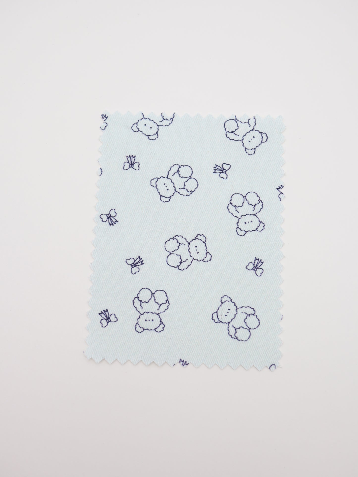 【25AW-022】もこもこくまさん×リボンプリントツイル /0.5yあたり=~960円