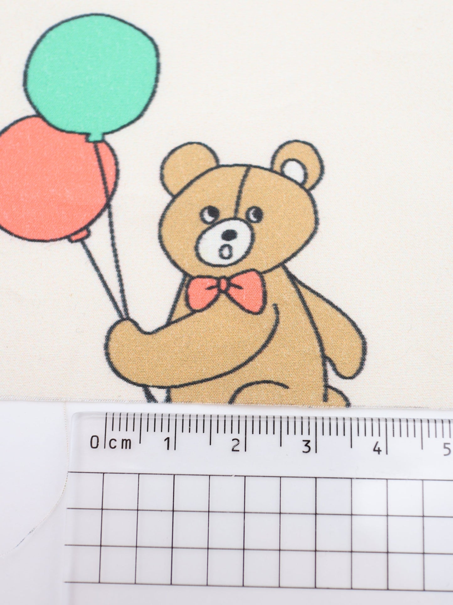 【25AW-023】バルーンクマさんプリント綿ローン /0.5yあたり=~815円