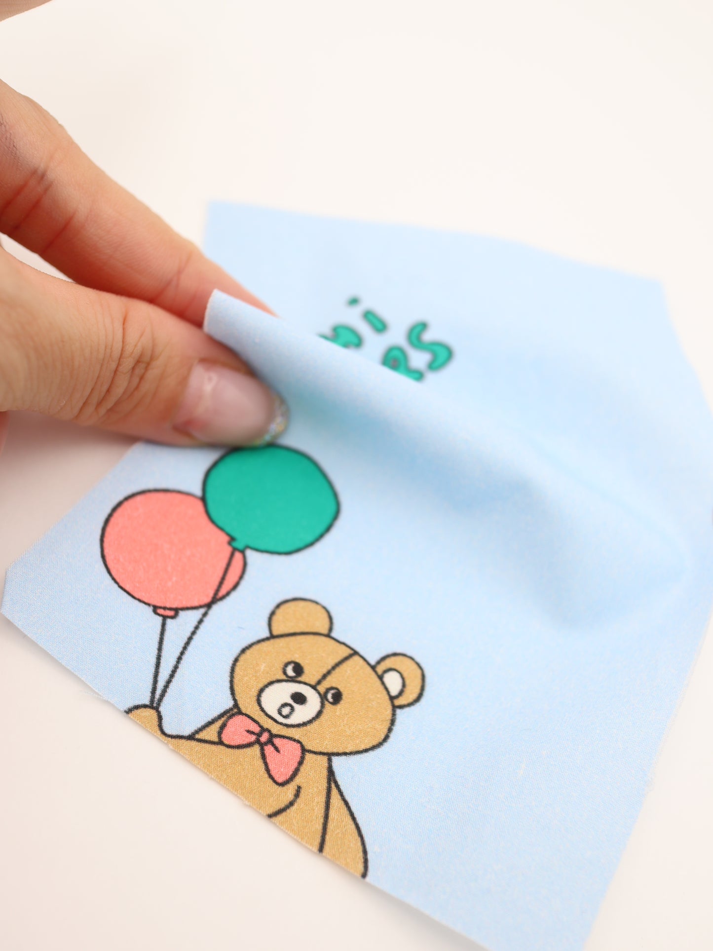 【25AW-023】バルーンクマさんプリント綿ローン /0.5yあたり=~815円