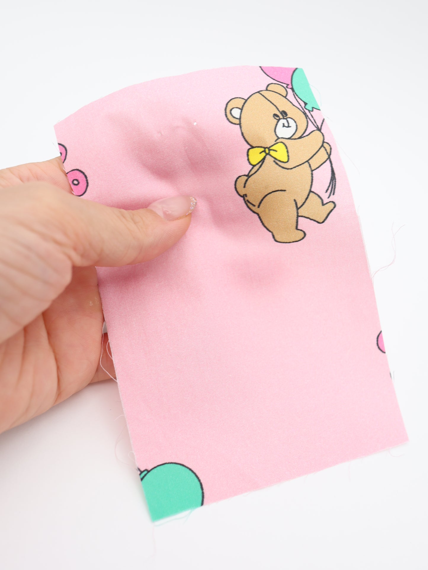 【25AW-023】バルーンクマさんプリント綿ローン /0.5yあたり=~815円