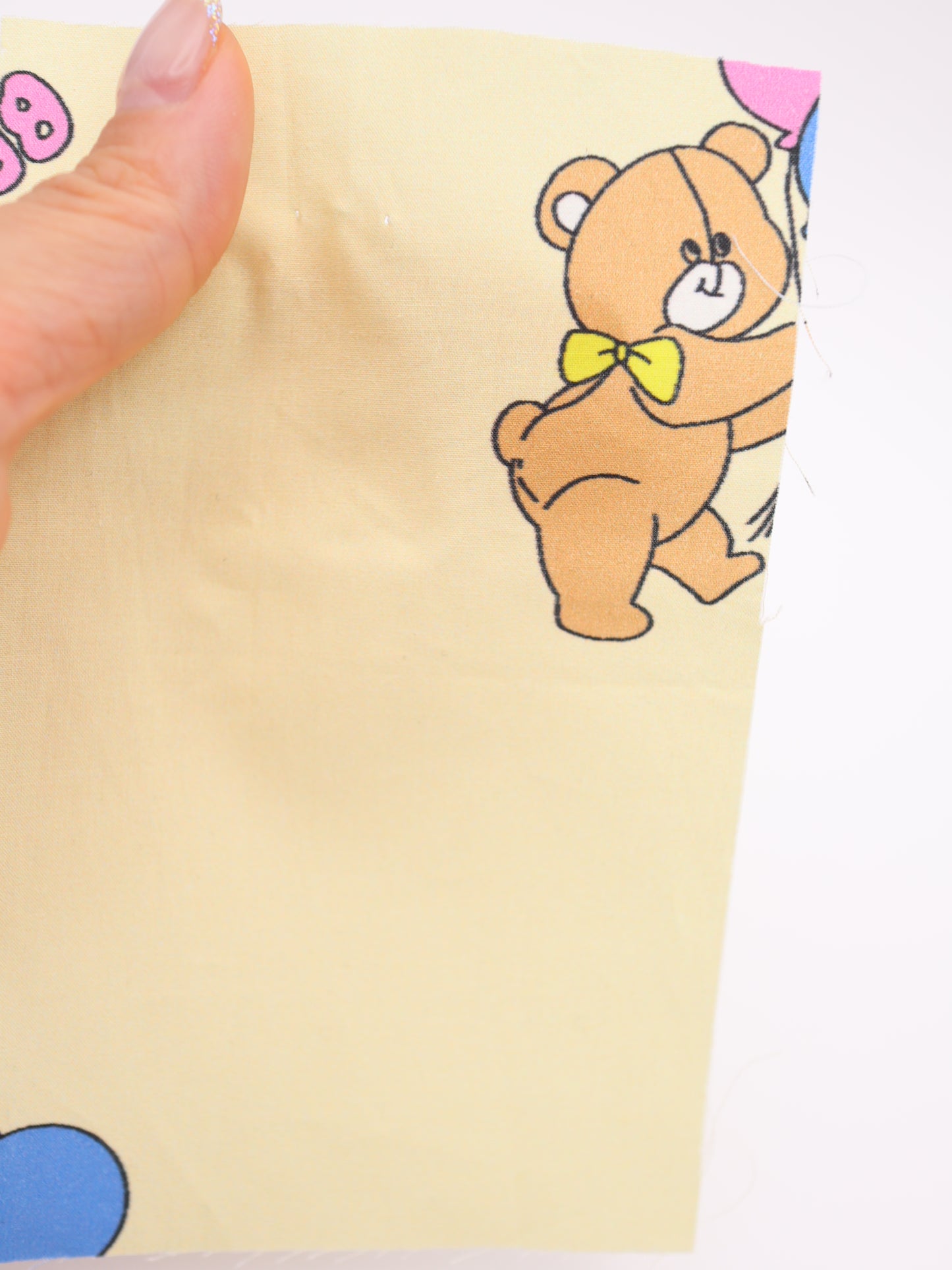 【25AW-023】バルーンクマさんプリント綿ローン /0.5yあたり=~815円