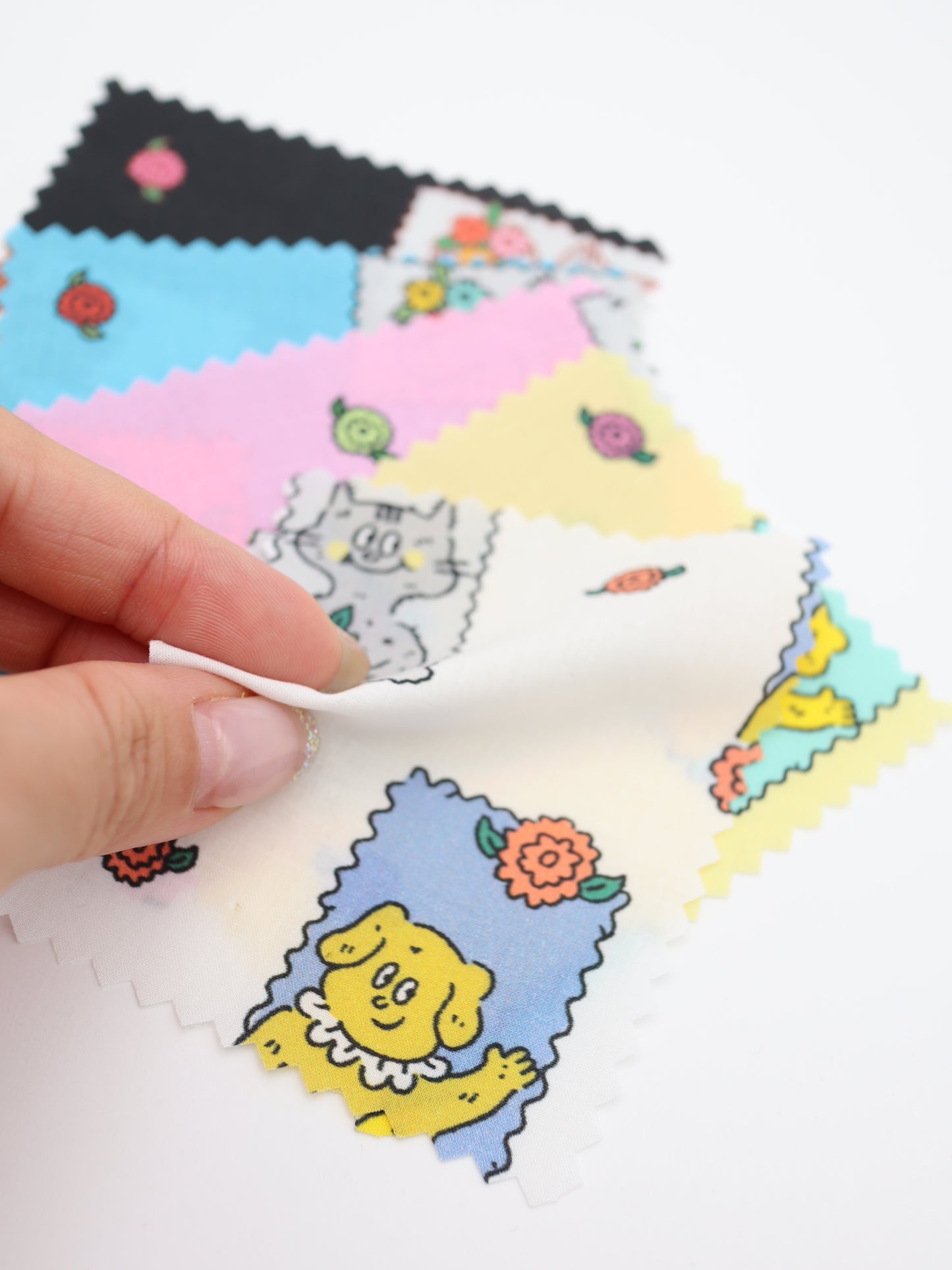 【25AW-025】HELLOわんにゃんずプリント綿ローン /0.5yあたり=~775円