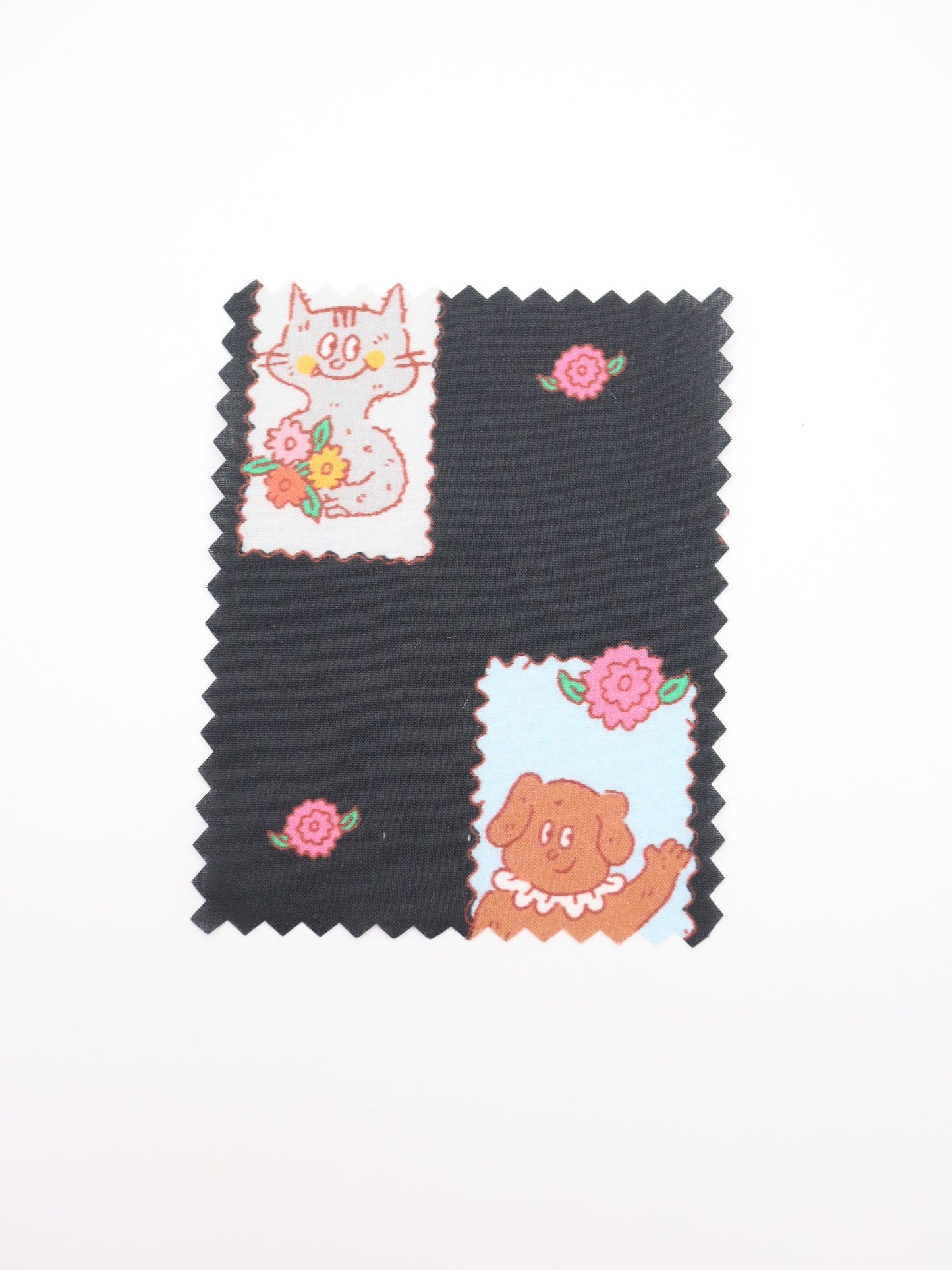 【25AW-025】HELLOわんにゃんずプリント綿ローン /0.5yあたり=~775円