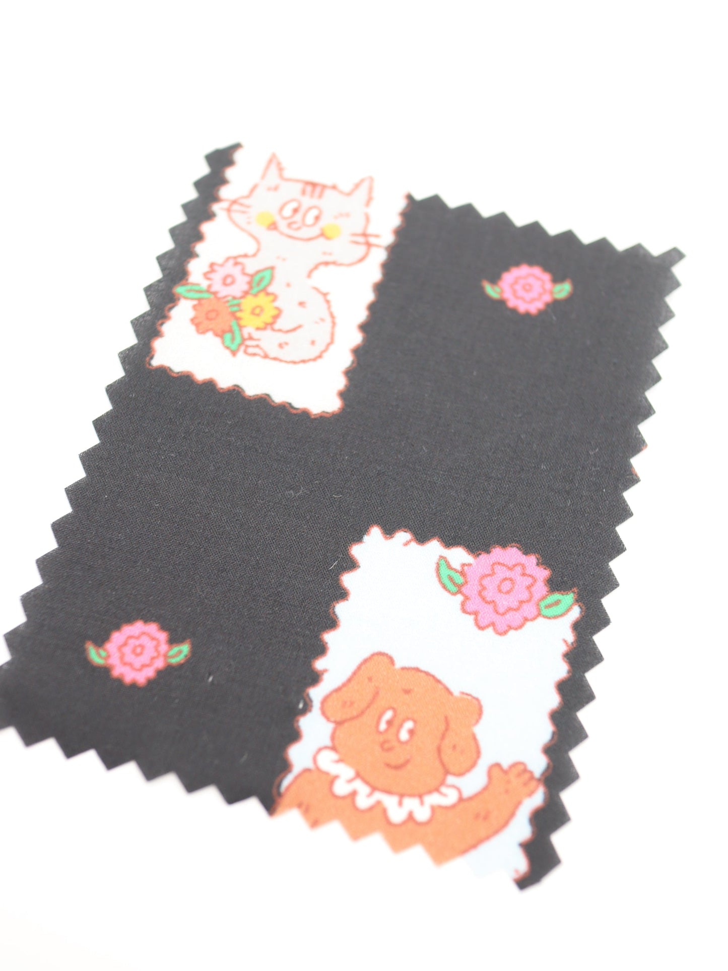 【25AW-025】HELLOわんにゃんずプリント綿ローン /0.5yあたり=~775円