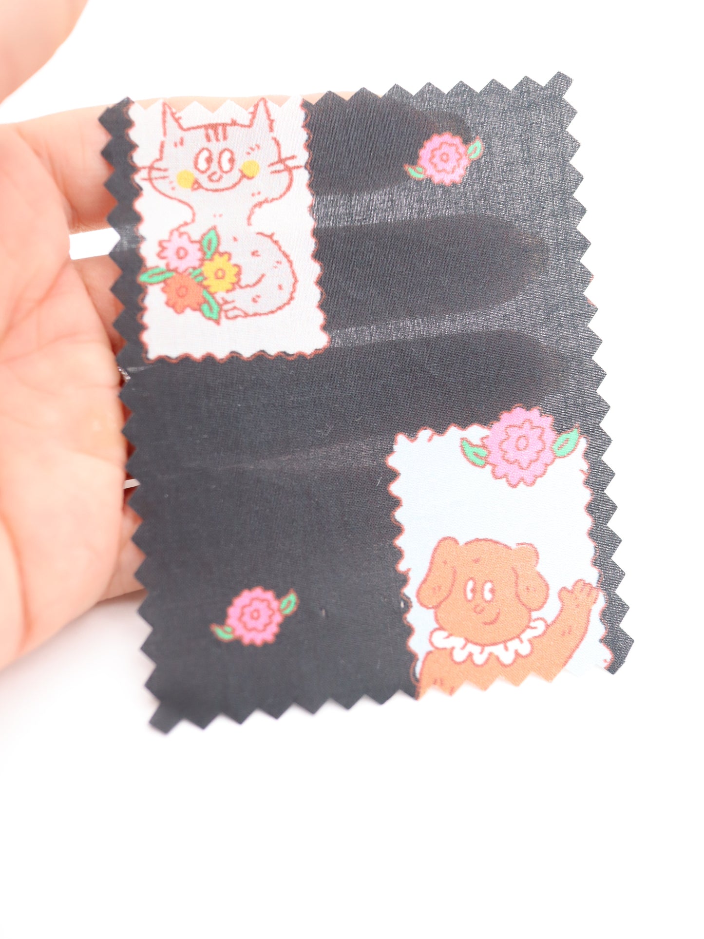【25AW-025】HELLOわんにゃんずプリント綿ローン /0.5yあたり=~775円