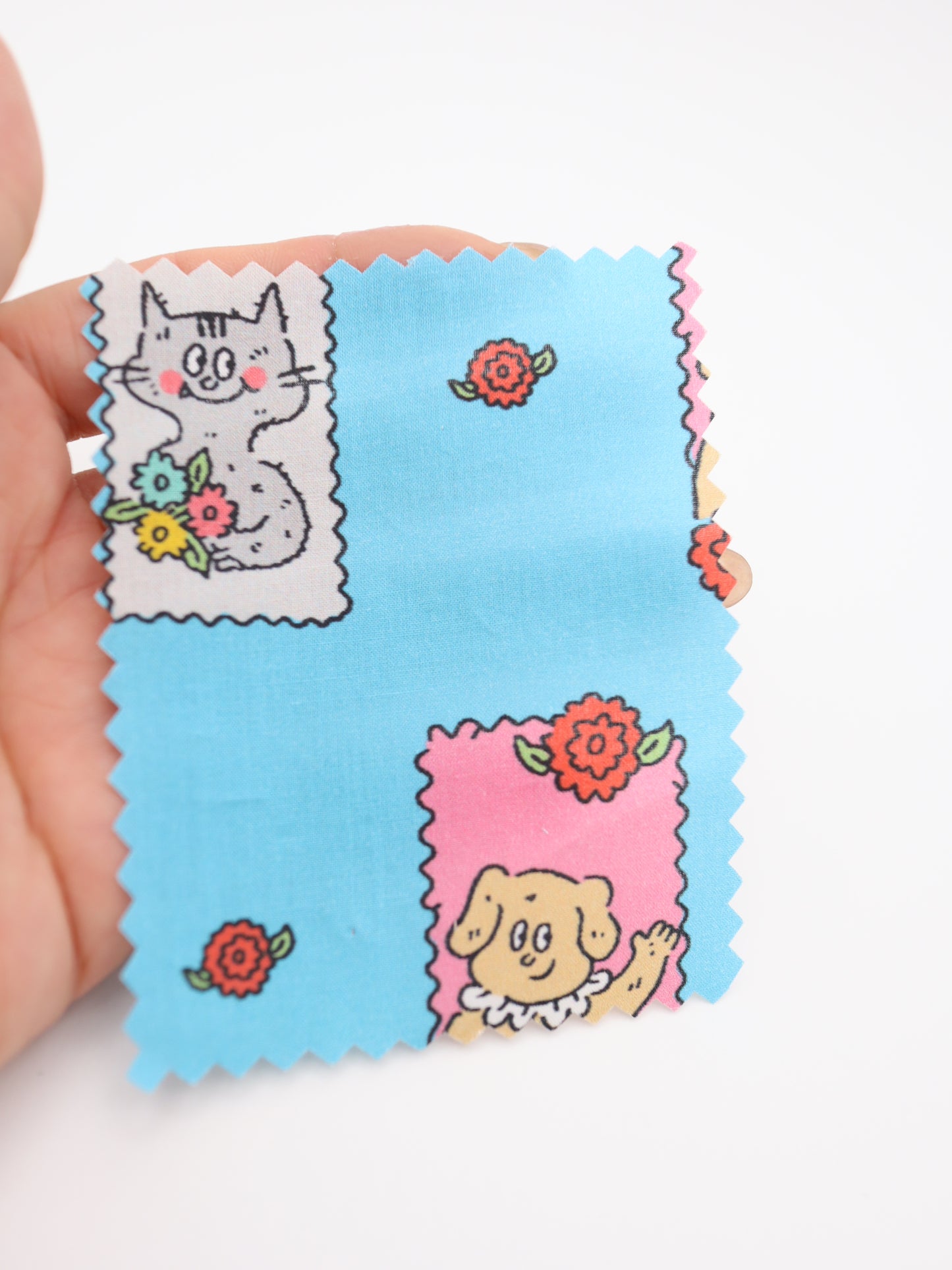 【25AW-025】HELLOわんにゃんずプリント綿ローン /0.5yあたり=~775円