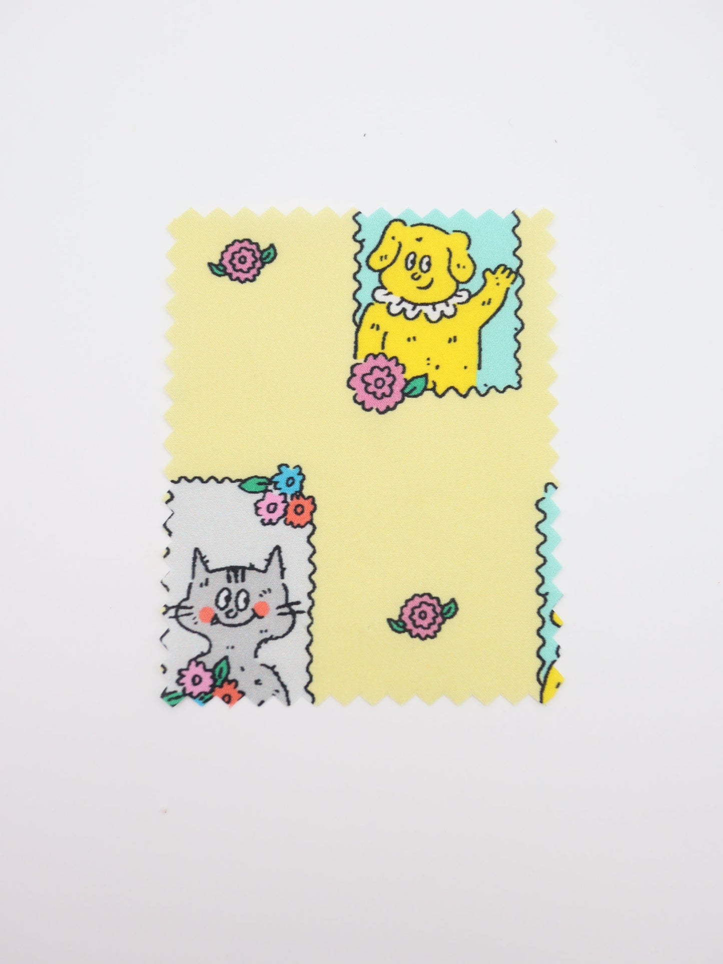 【25AW-025】HELLOわんにゃんずプリント綿ローン /0.5yあたり=~775円