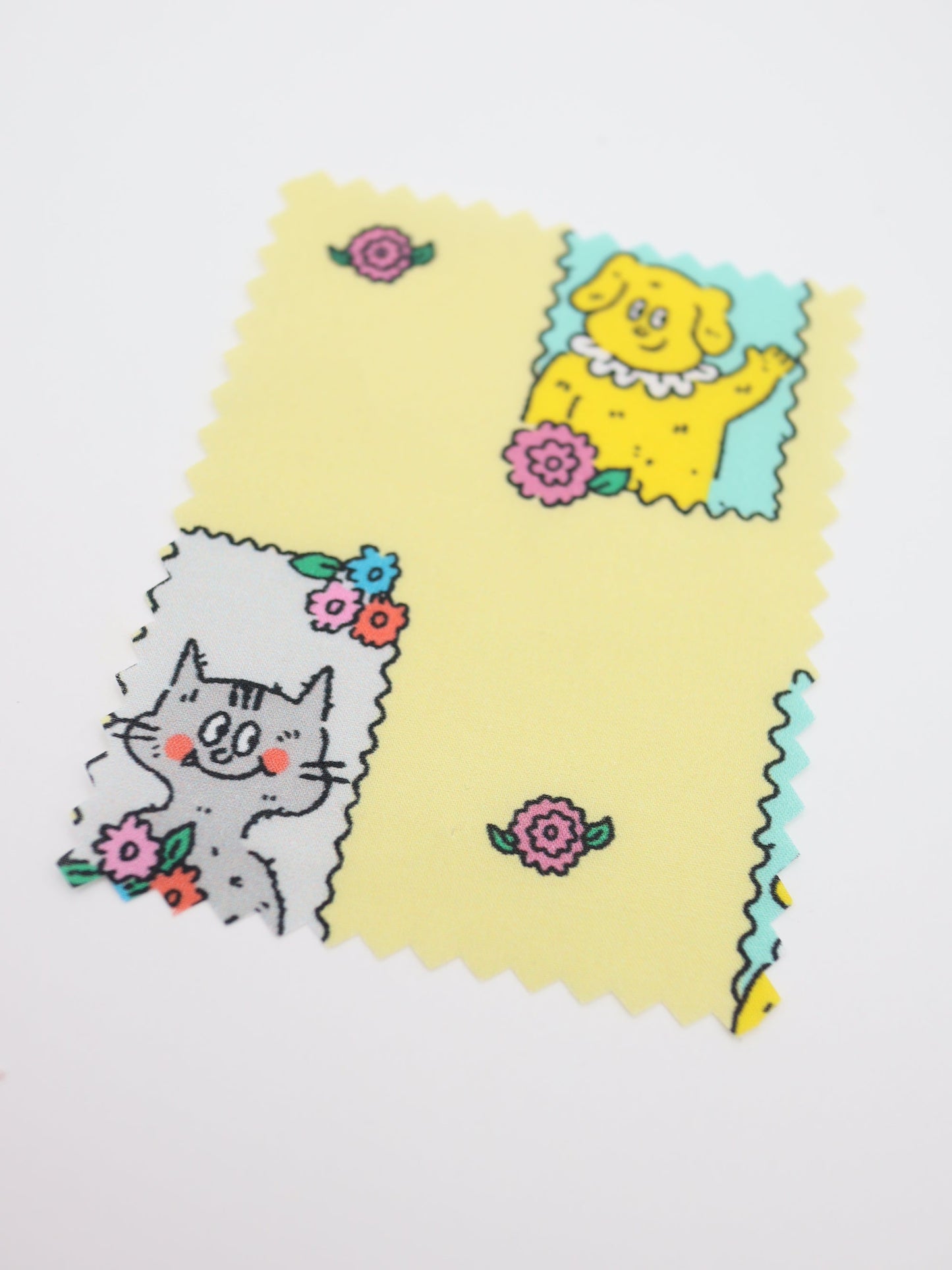 【25AW-025】HELLOわんにゃんずプリント綿ローン /0.5yあたり=~775円