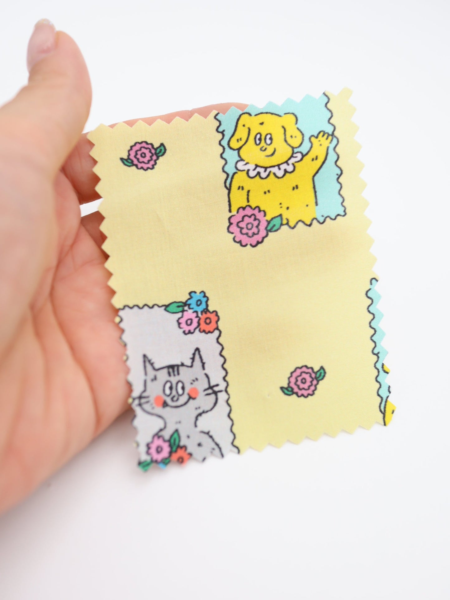 【25AW-025】HELLOわんにゃんずプリント綿ローン /0.5yあたり=~775円