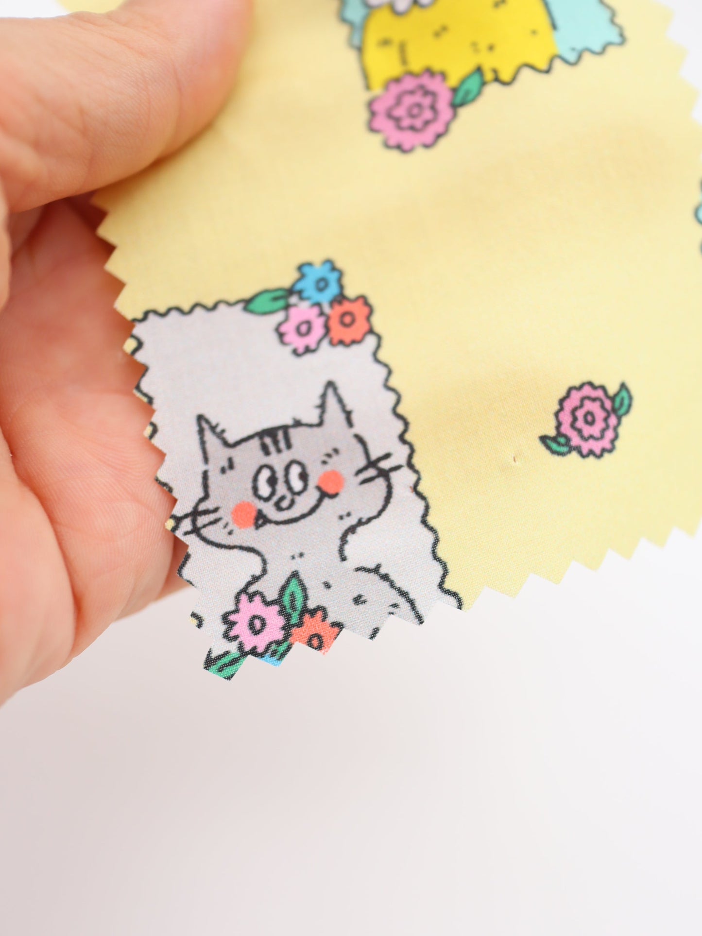 【25AW-025】HELLOわんにゃんずプリント綿ローン /0.5yあたり=~775円