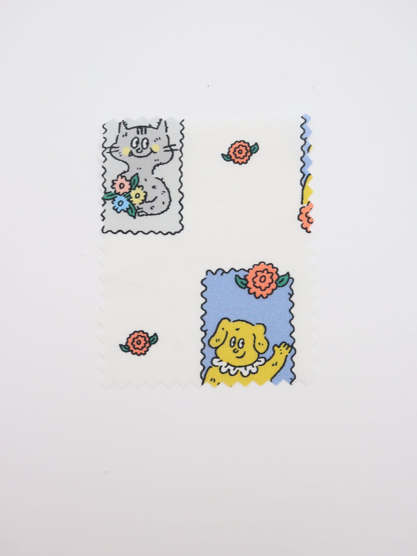 【25AW-025】HELLOわんにゃんずプリント綿ローン /0.5yあたり=~775円