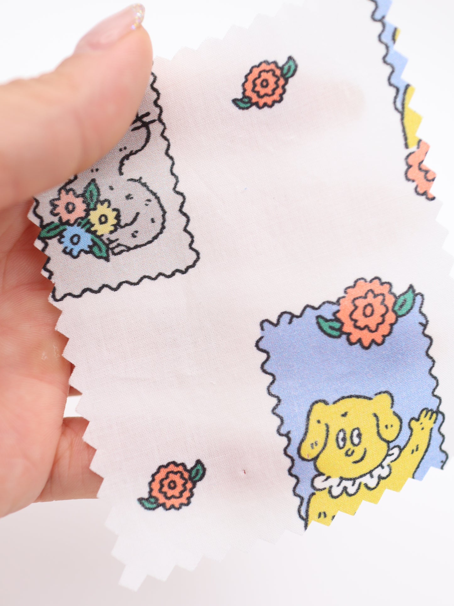 【25AW-025】HELLOわんにゃんずプリント綿ローン /0.5yあたり=~775円