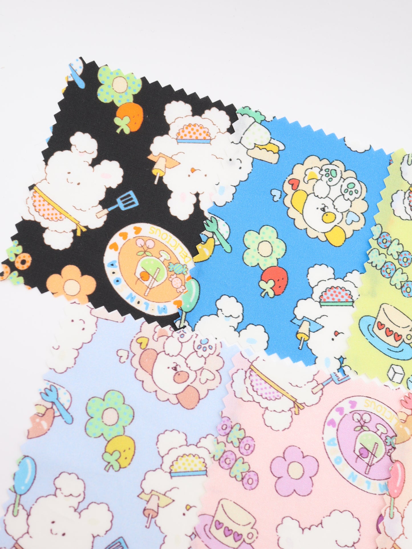 【25AW-024】カフェバイトもこもこうさちゃんプリント綿ローン /0.5yあたり=~775円