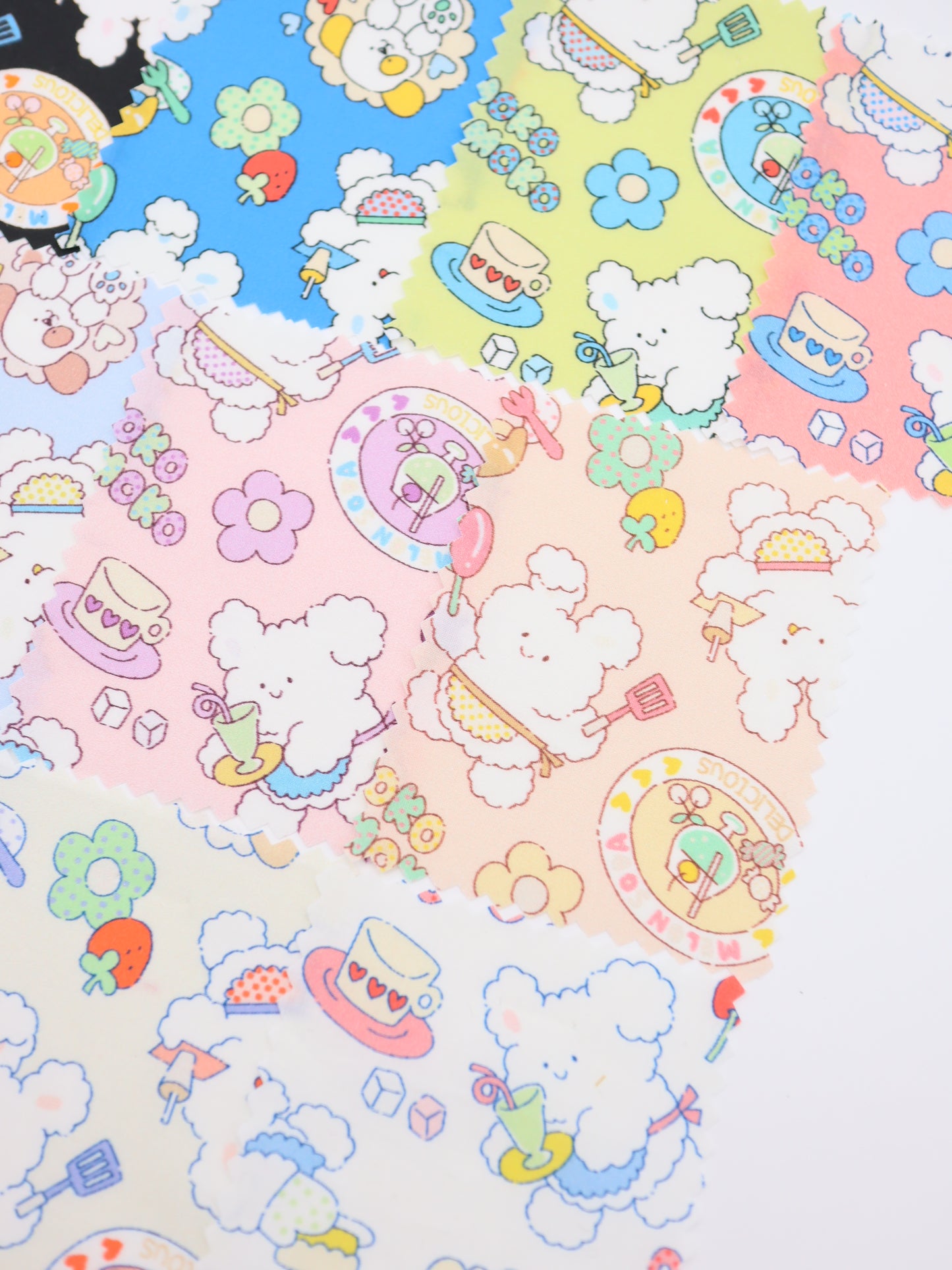 【25AW-024】カフェバイトもこもこうさちゃんプリント綿ローン /0.5yあたり=~775円