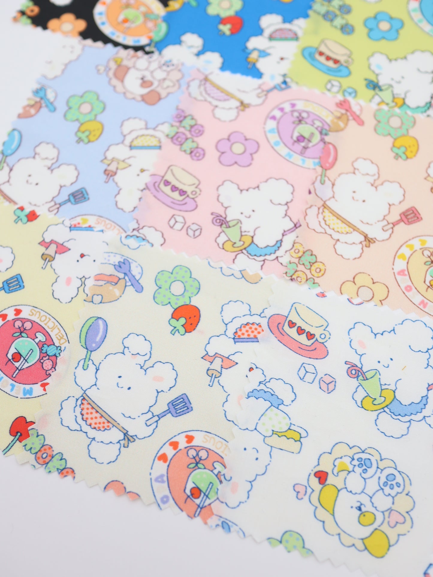 【25AW-024】カフェバイトもこもこうさちゃんプリント綿ローン /0.5yあたり=~775円