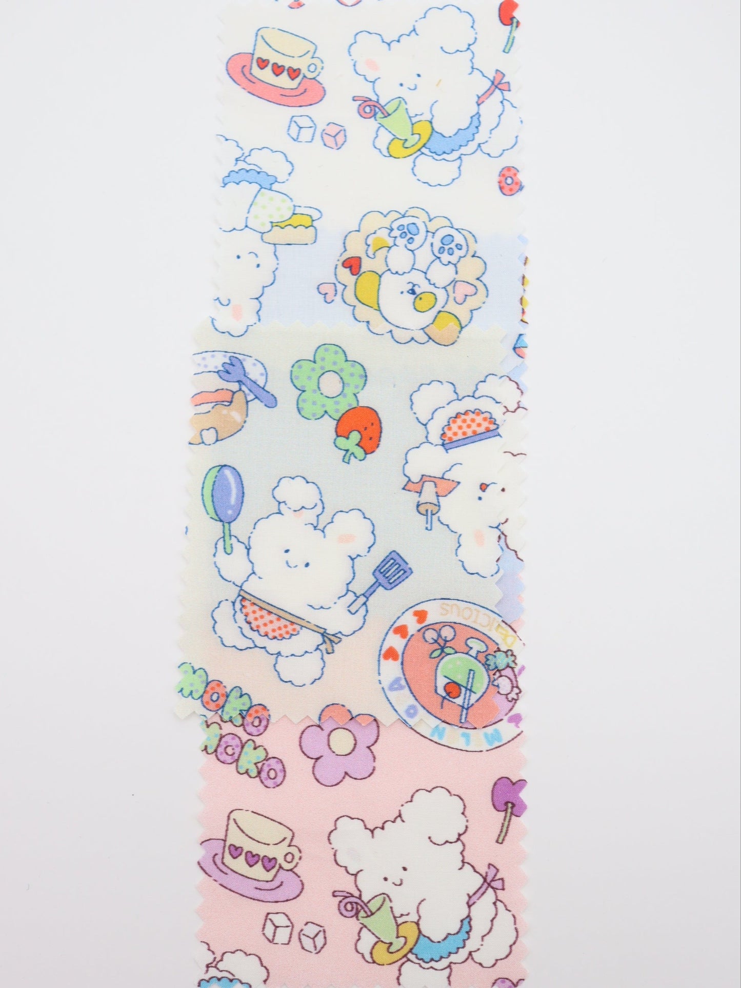 【25AW-024】カフェバイトもこもこうさちゃんプリント綿ローン /0.5yあたり=~775円