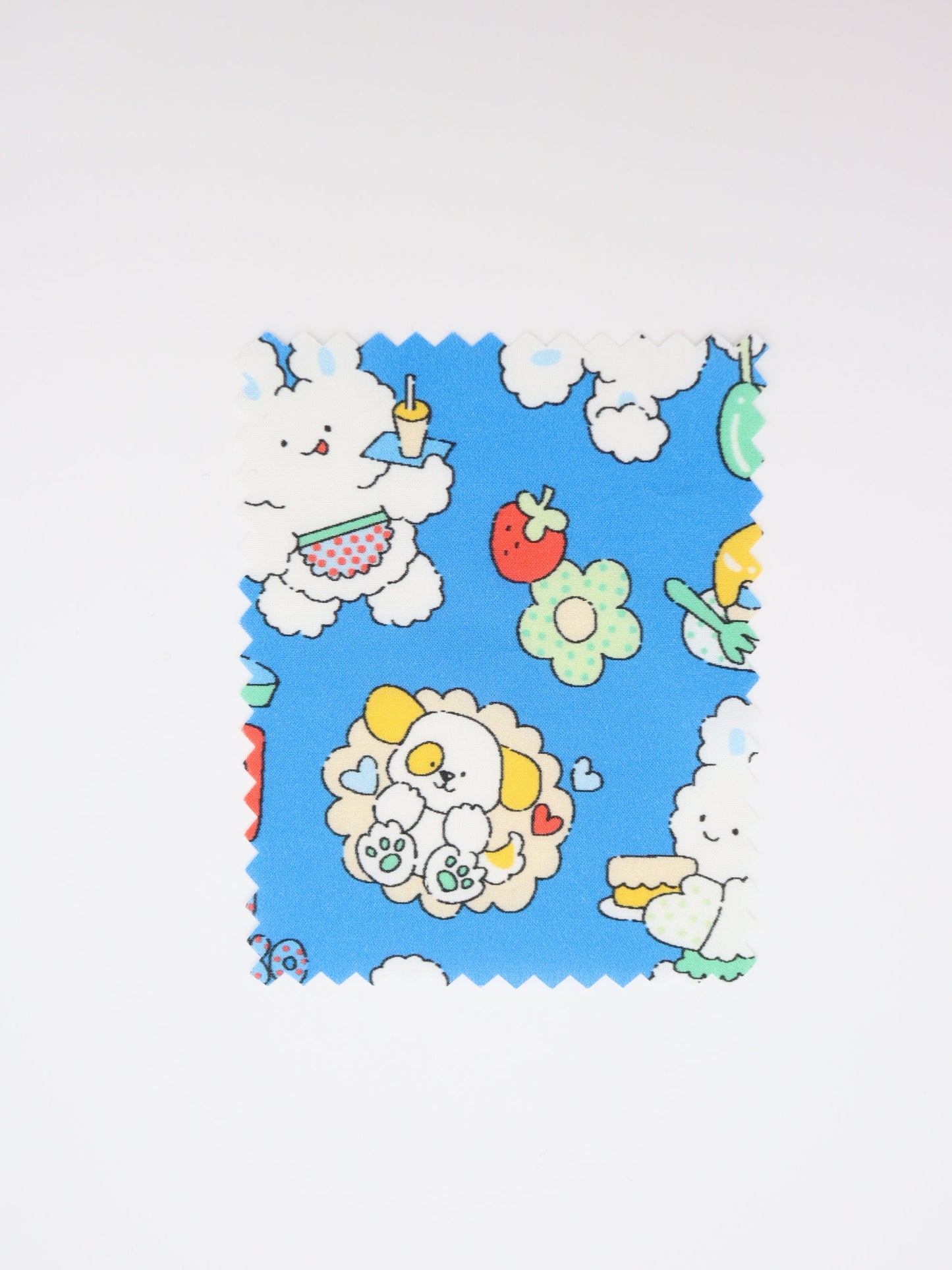 【25AW-024】カフェバイトもこもこうさちゃんプリント綿ローン /0.5yあたり=~775円