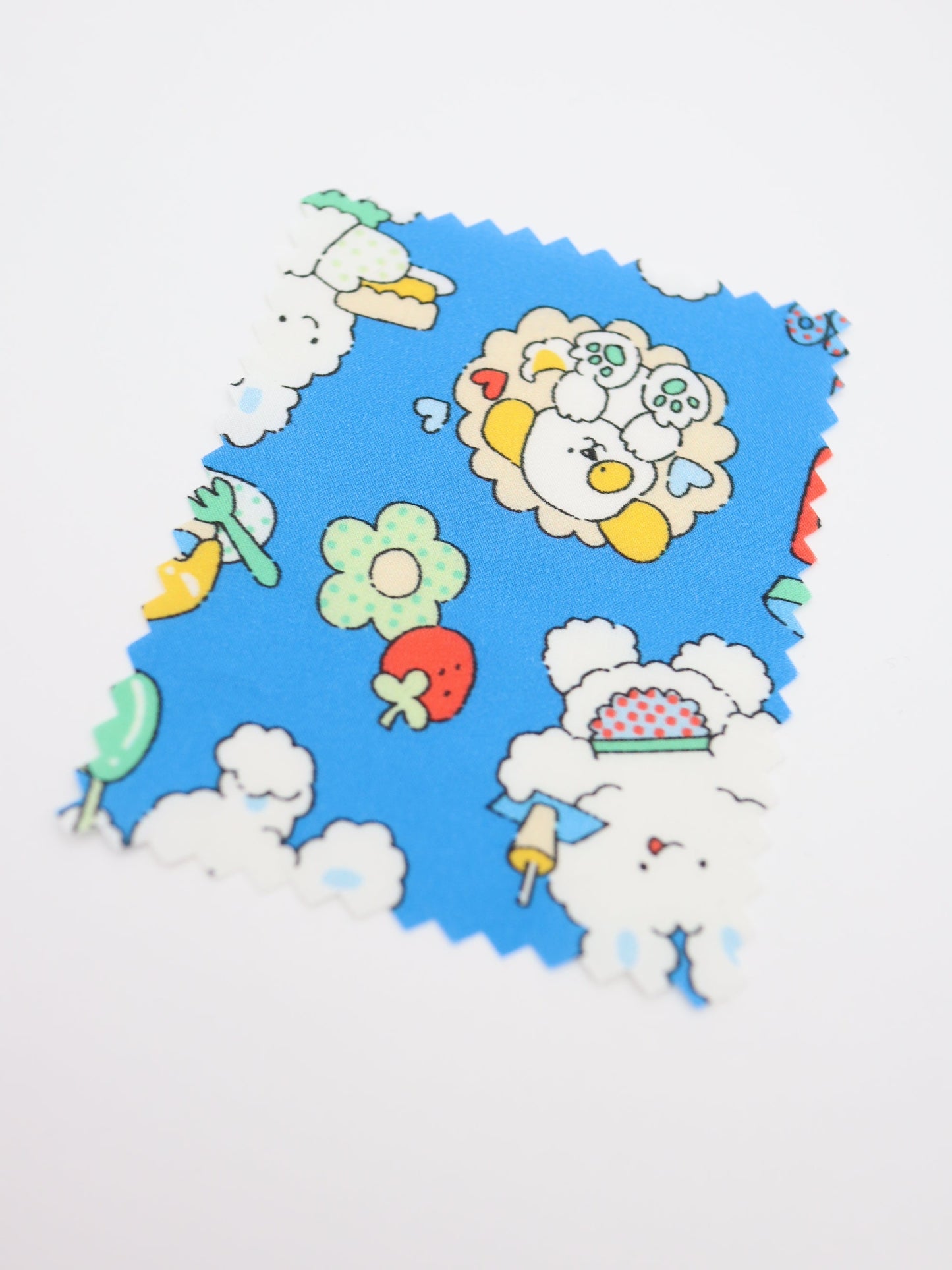 【25AW-024】カフェバイトもこもこうさちゃんプリント綿ローン /0.5yあたり=~775円
