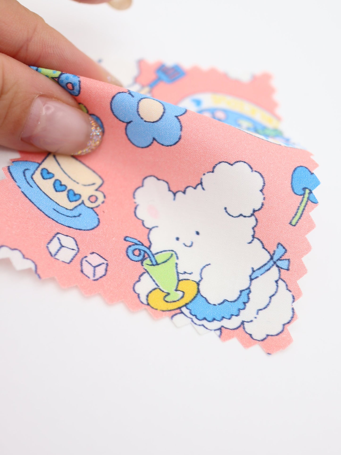 【25AW-024】カフェバイトもこもこうさちゃんプリント綿ローン /0.5yあたり=~775円