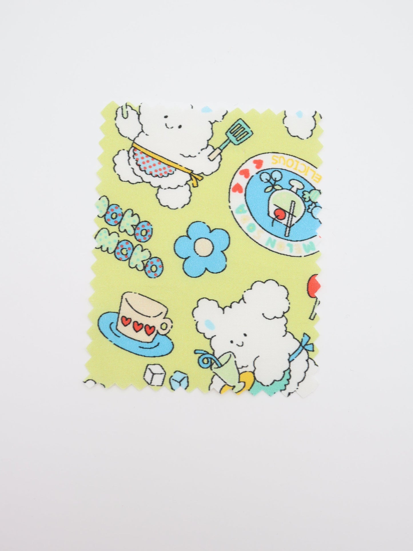 【25AW-024】カフェバイトもこもこうさちゃんプリント綿ローン /0.5yあたり=~775円