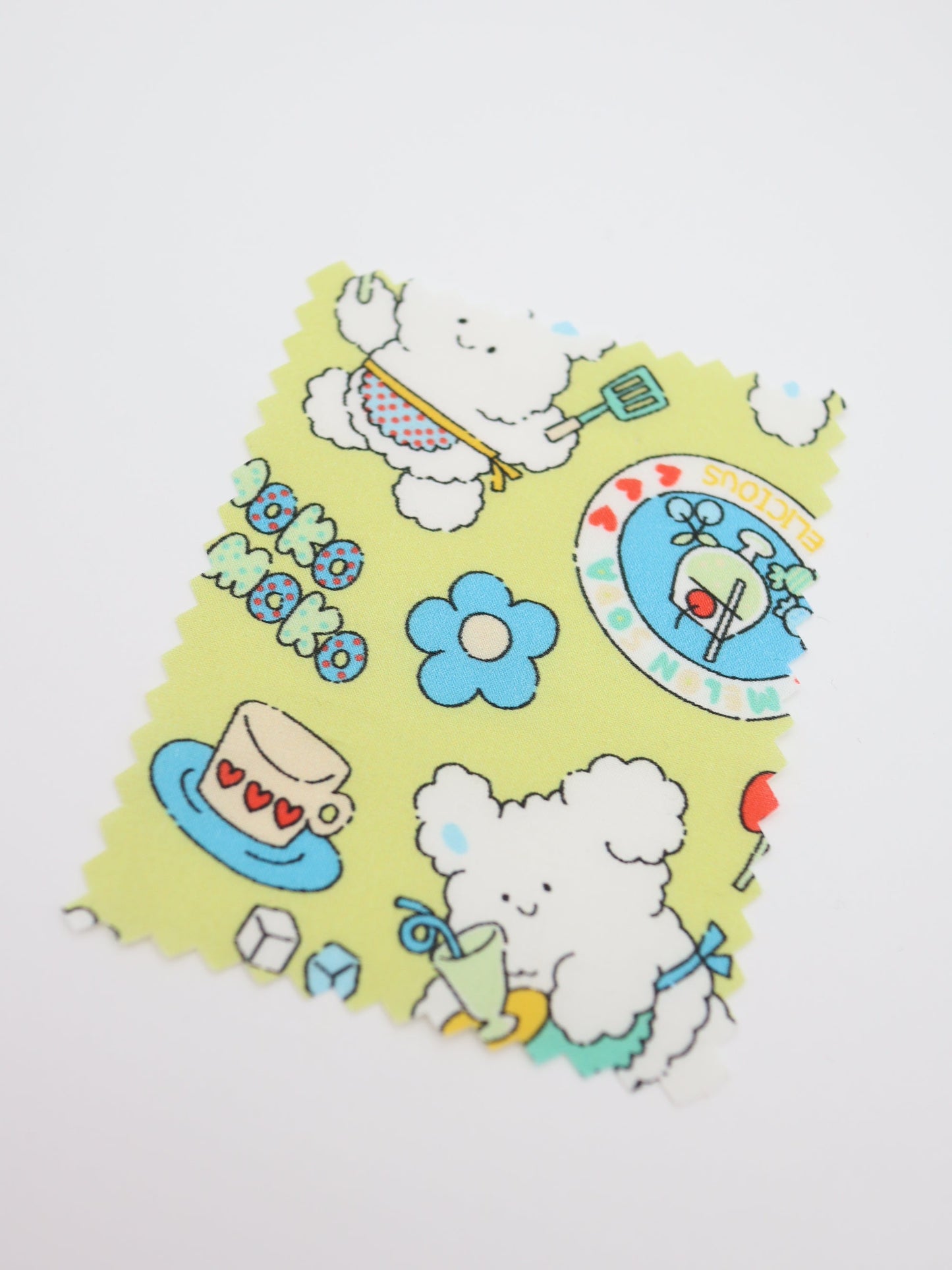 【25AW-024】カフェバイトもこもこうさちゃんプリント綿ローン /0.5yあたり=~775円