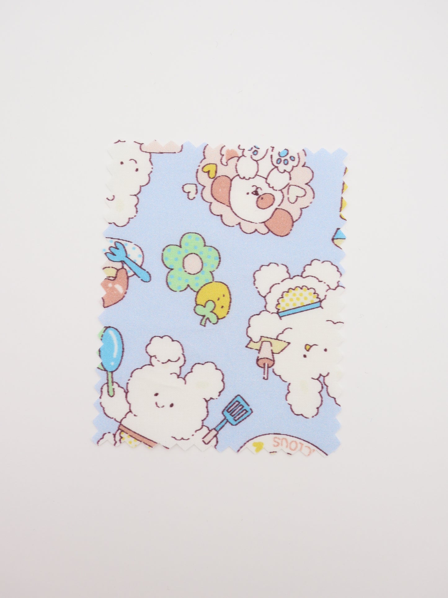 【25AW-024】カフェバイトもこもこうさちゃんプリント綿ローン /0.5yあたり=~775円