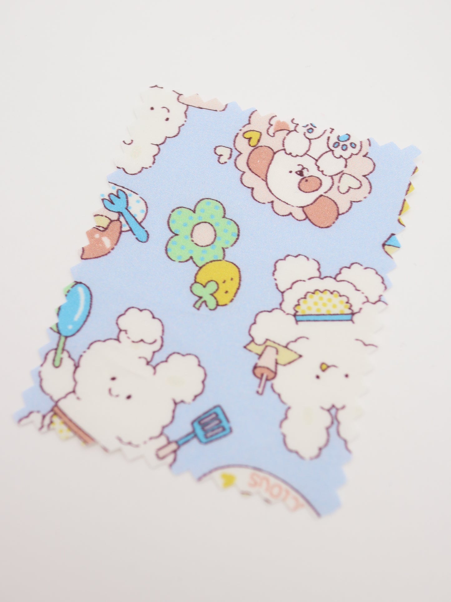 【25AW-024】カフェバイトもこもこうさちゃんプリント綿ローン /0.5yあたり=~775円