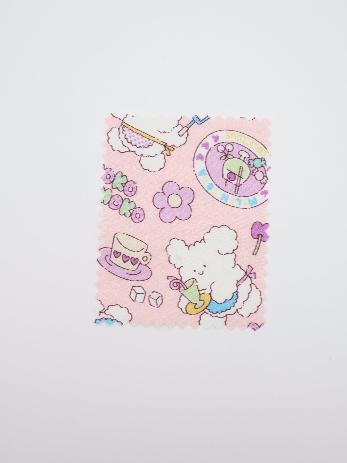 【25AW-024】カフェバイトもこもこうさちゃんプリント綿ローン /0.5yあたり=~775円