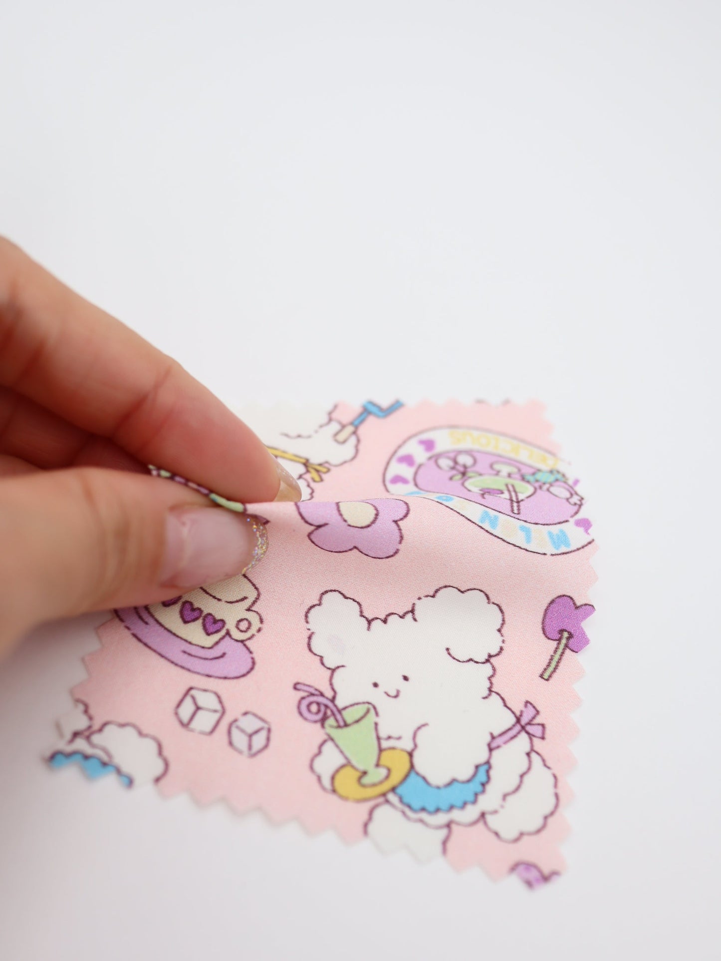 【25AW-024】カフェバイトもこもこうさちゃんプリント綿ローン /0.5yあたり=~775円