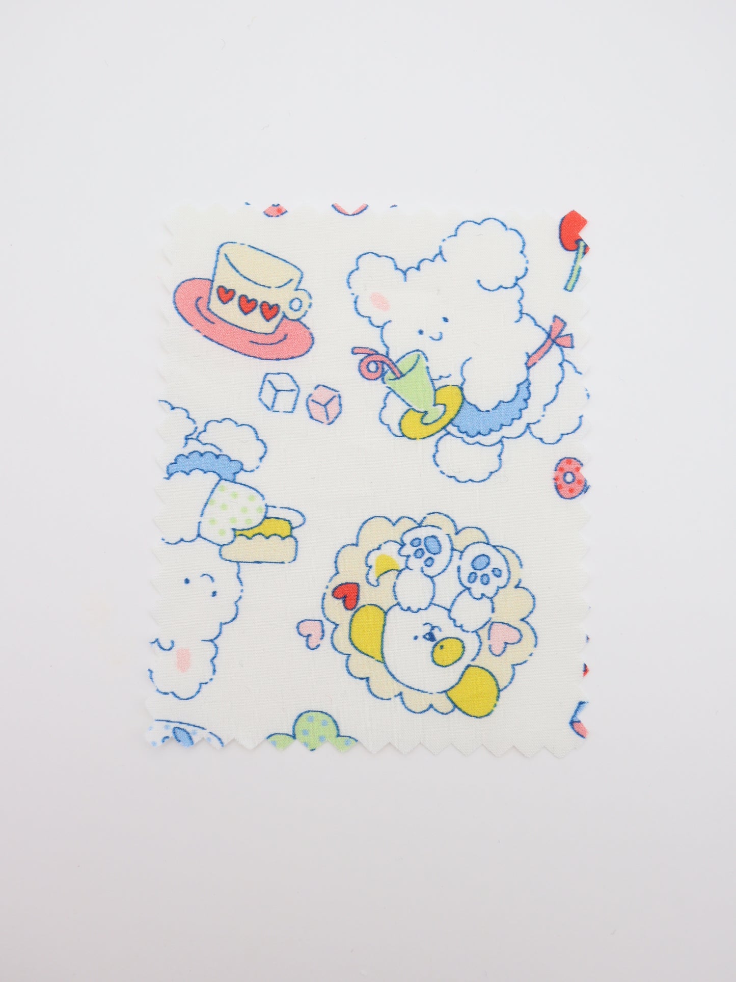 【25AW-024】カフェバイトもこもこうさちゃんプリント綿ローン /0.5yあたり=~775円