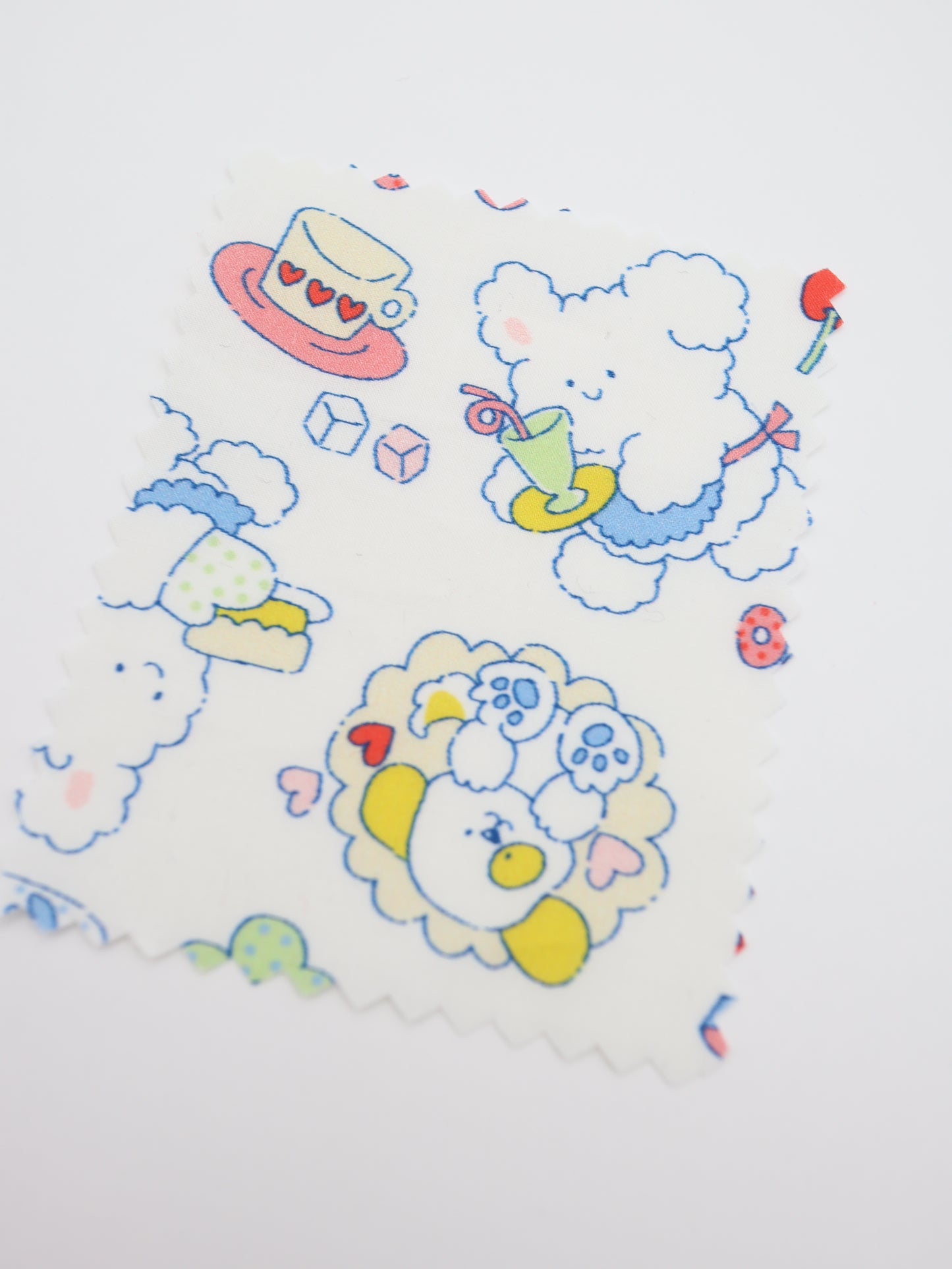 【25AW-024】カフェバイトもこもこうさちゃんプリント綿ローン /0.5yあたり=~775円