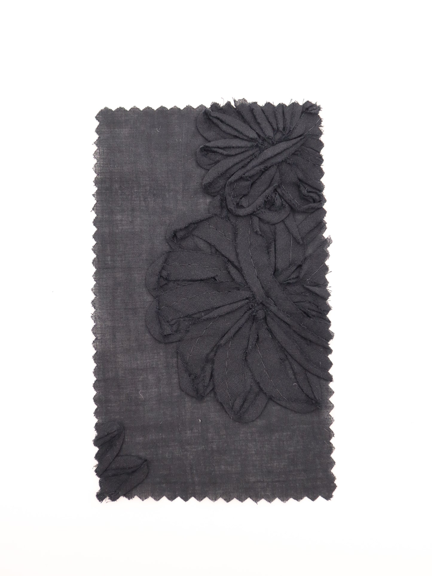 【25AW-017】立体フラワー刺繍綿ローン /0.5yあたり=~1365円