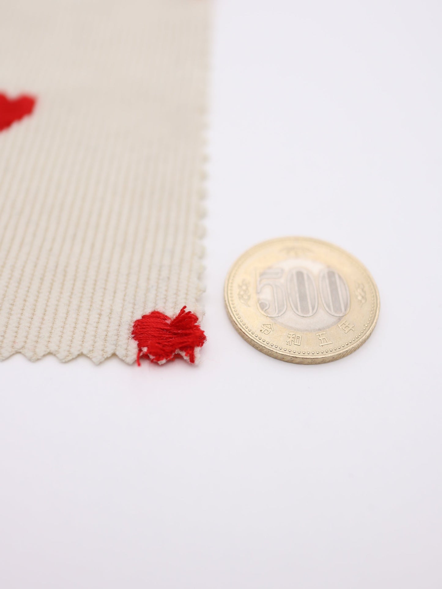 【25AW-008】ハート刺繍コーデュロイ /0.5yあたり=~885円
