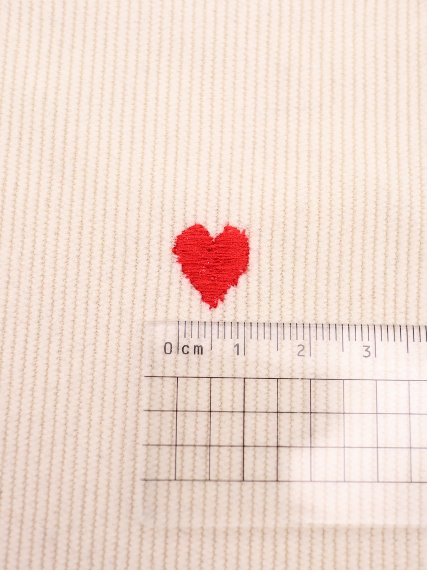 【25AW-008】ハート刺繍コーデュロイ /0.5yあたり=~885円