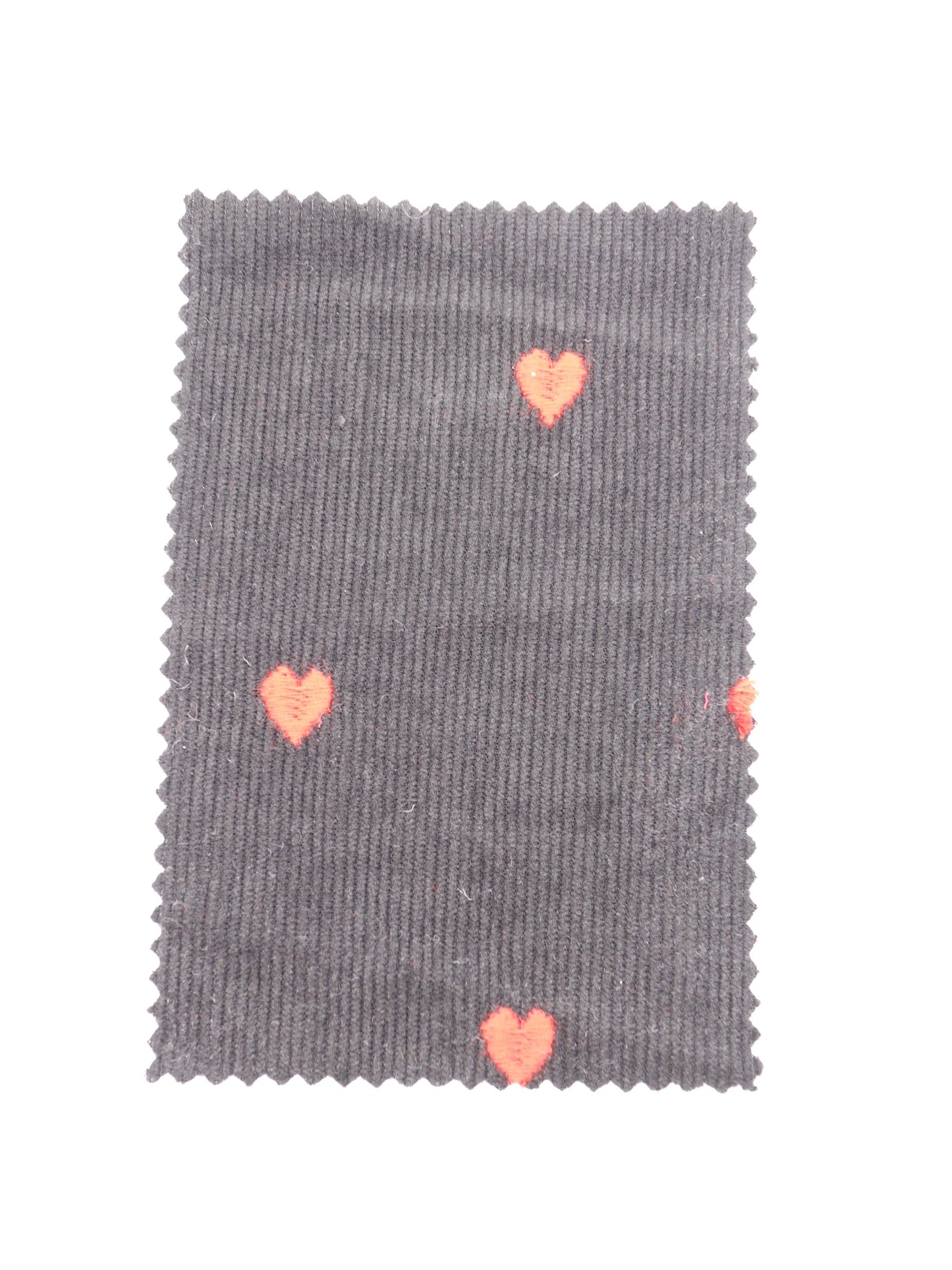 【25AW-008】ハート刺繍コーデュロイ /0.5yあたり=~885円