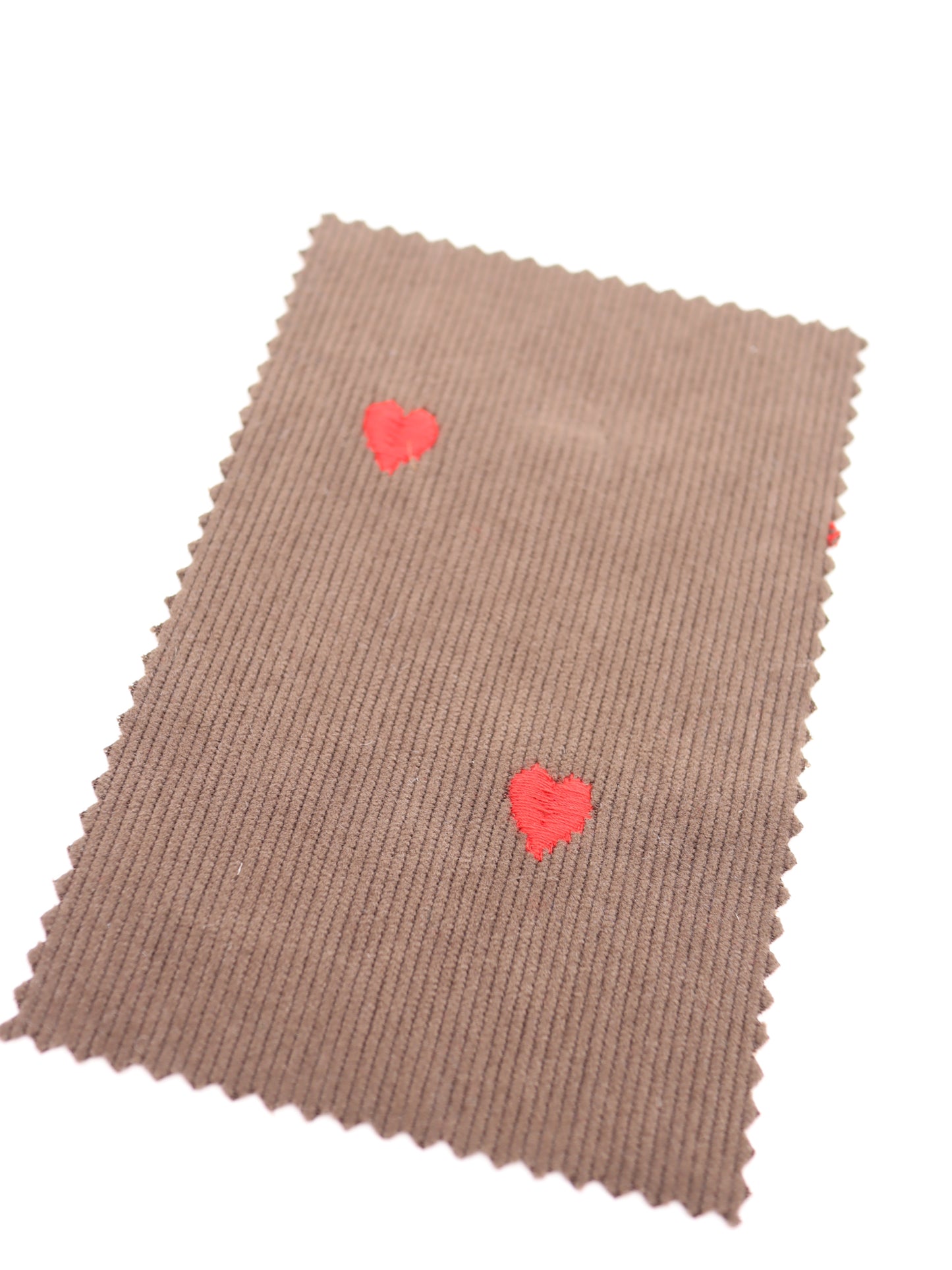 【25AW-008】ハート刺繍コーデュロイ /0.5yあたり=~885円