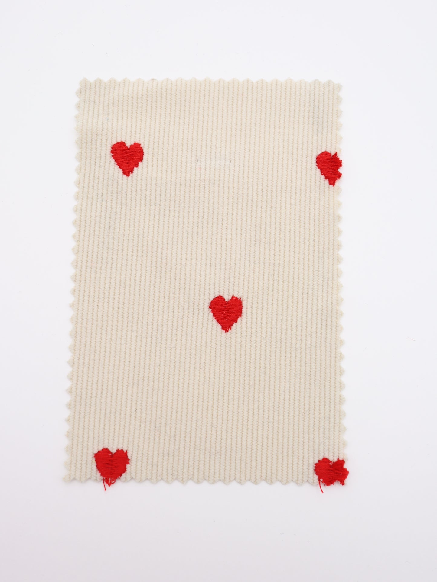 【25AW-008】ハート刺繍コーデュロイ /0.5yあたり=~885円